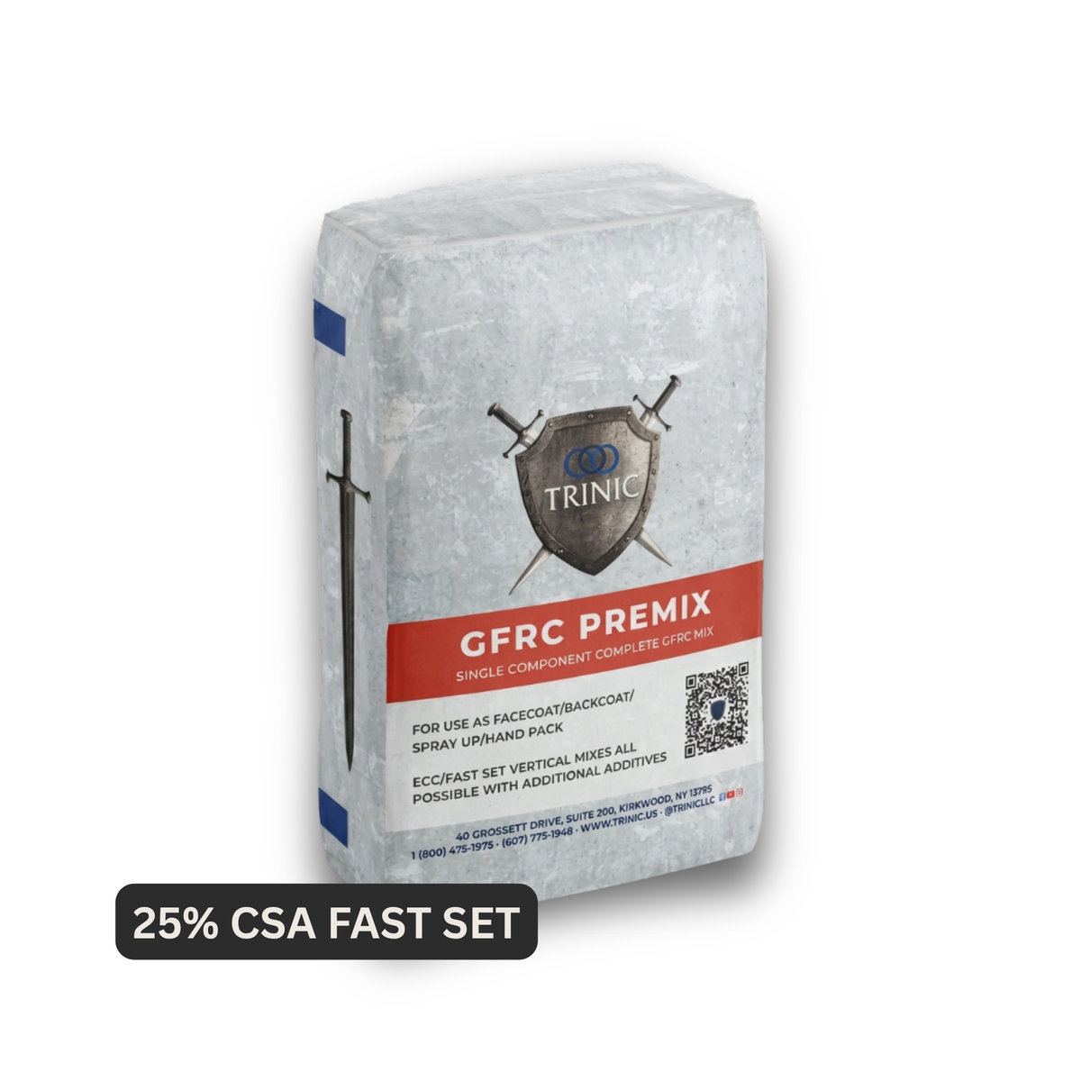 Trinic GFRC Fast Set 25% CSA 50lb Bag (22.68kg)